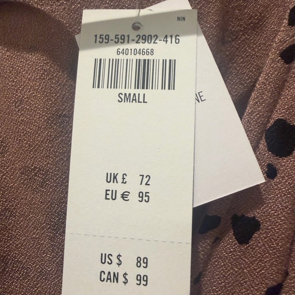 Elegant Brown Polka Dot Wrap Dress - Picture 5 of 5